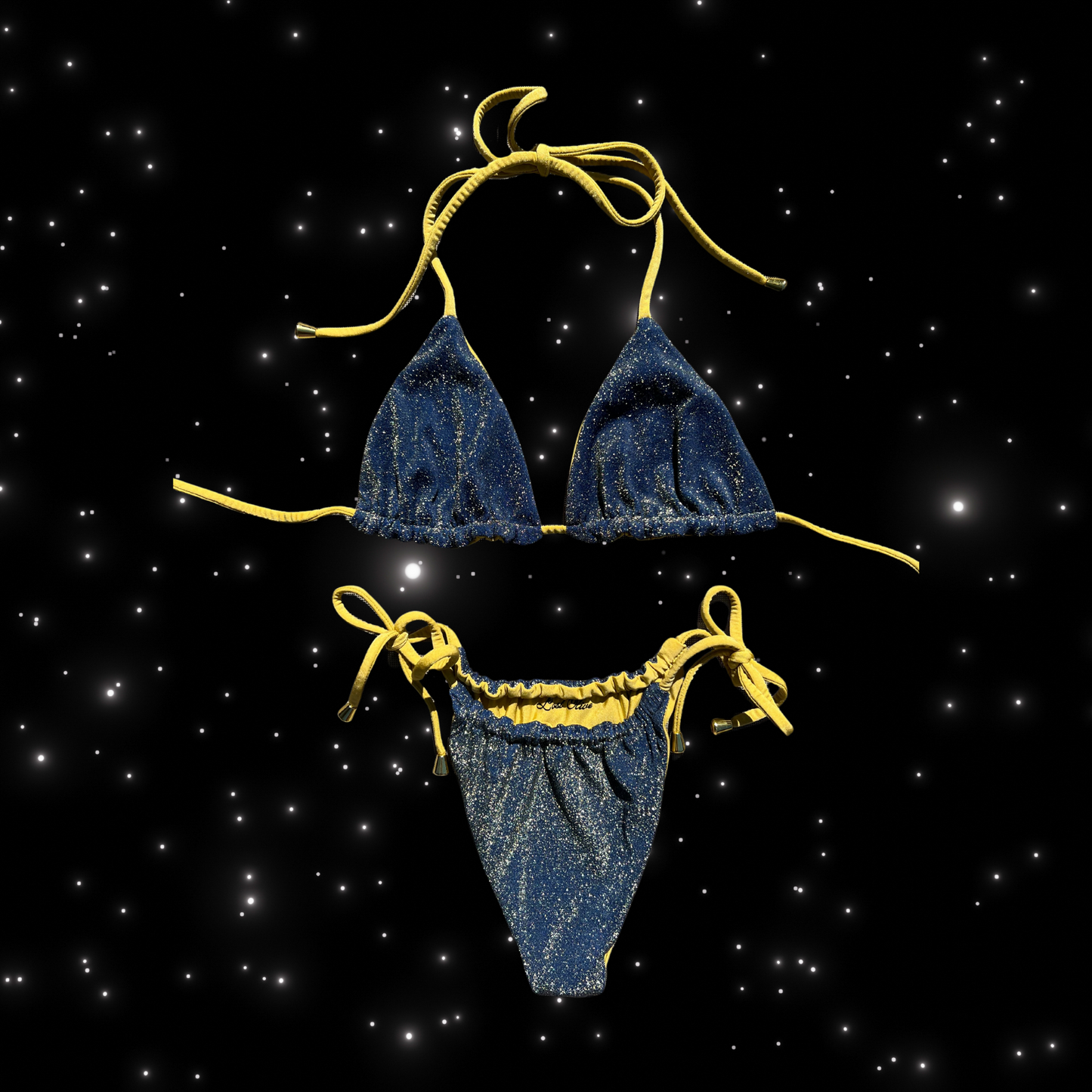 Champagne Dreams Reversible Bikini Bottom in The Austin
