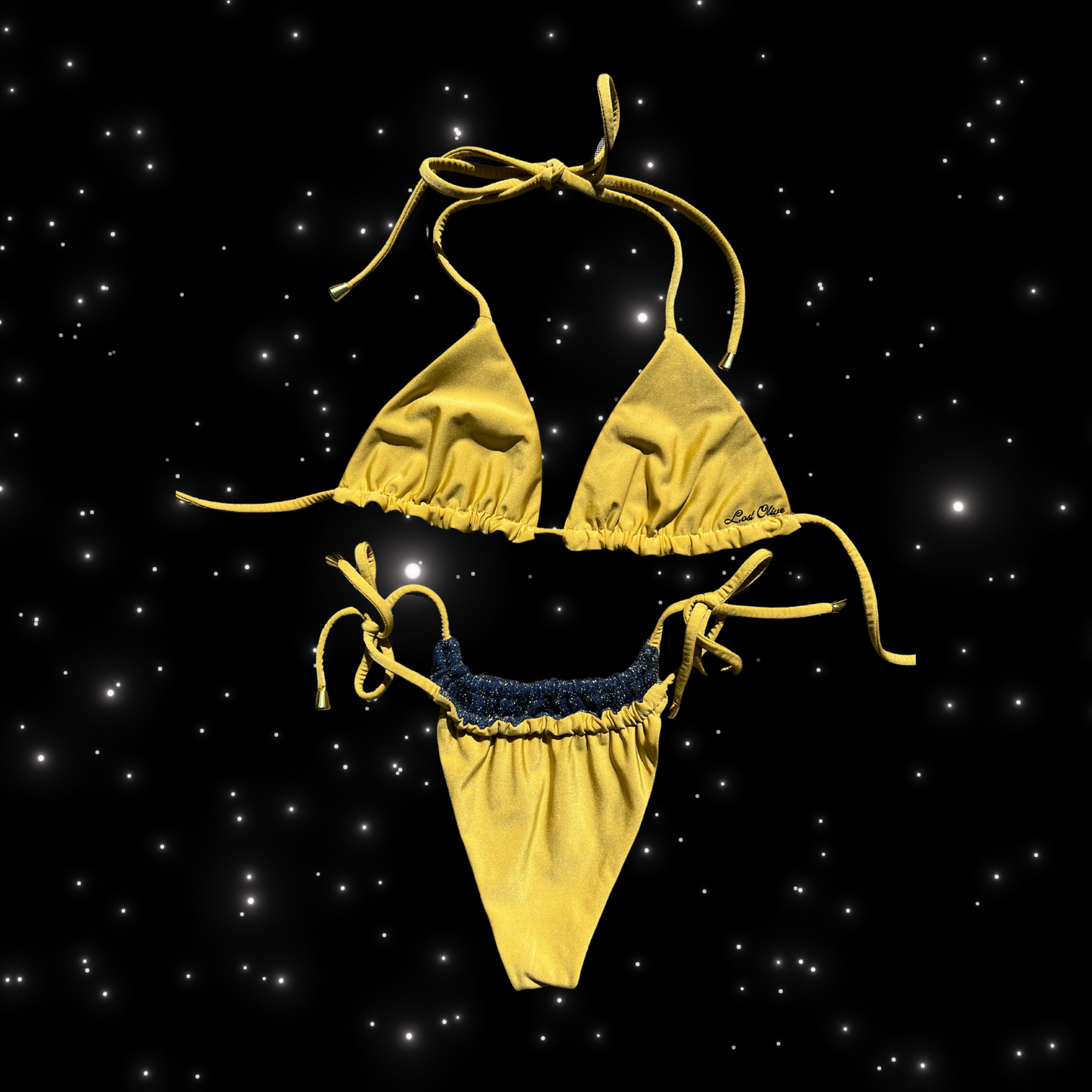 Champagne Dreams Reversible Bikini Bottom in The Austin