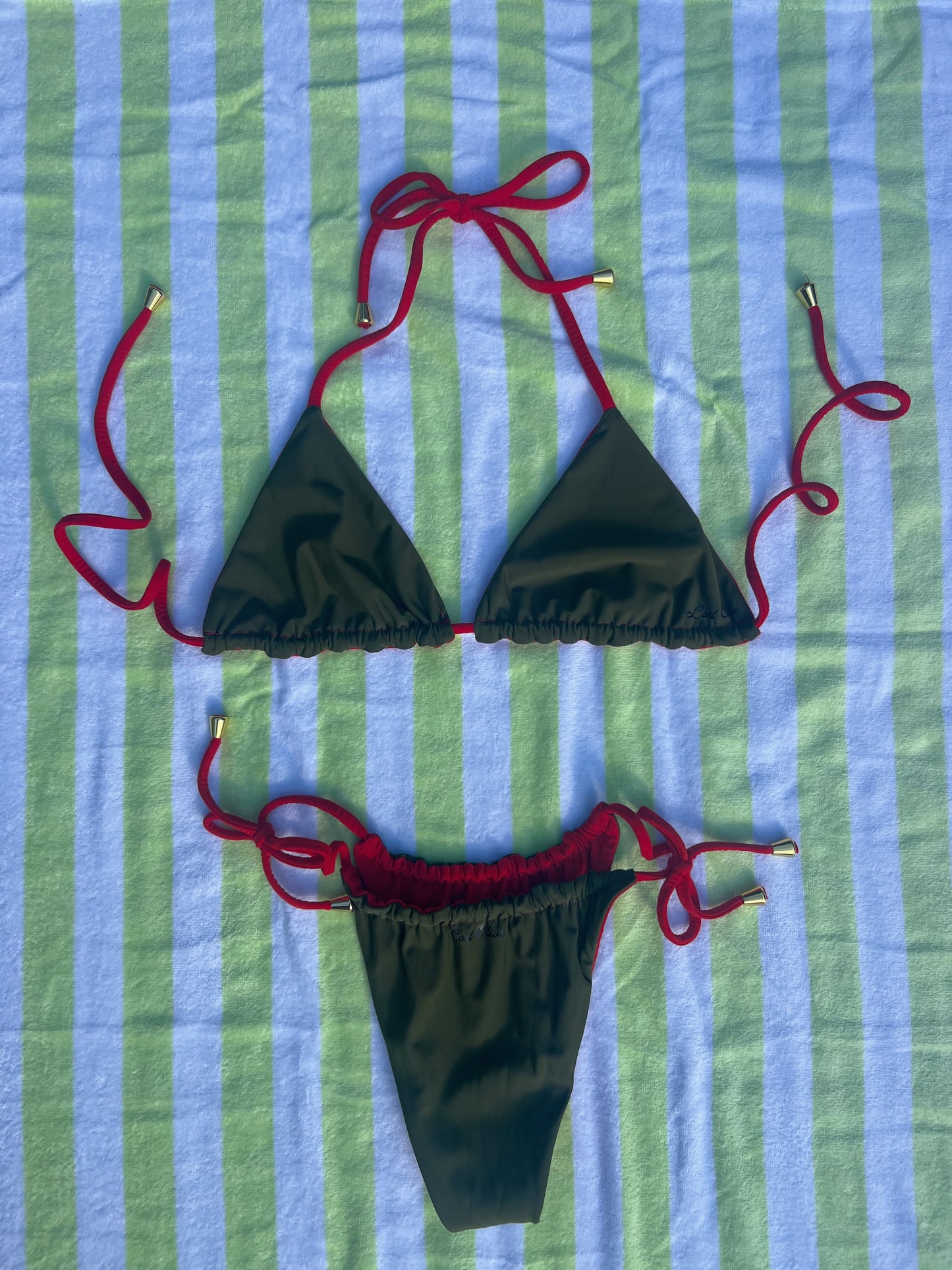 The Signature Reversible Bikini Top in The Austin