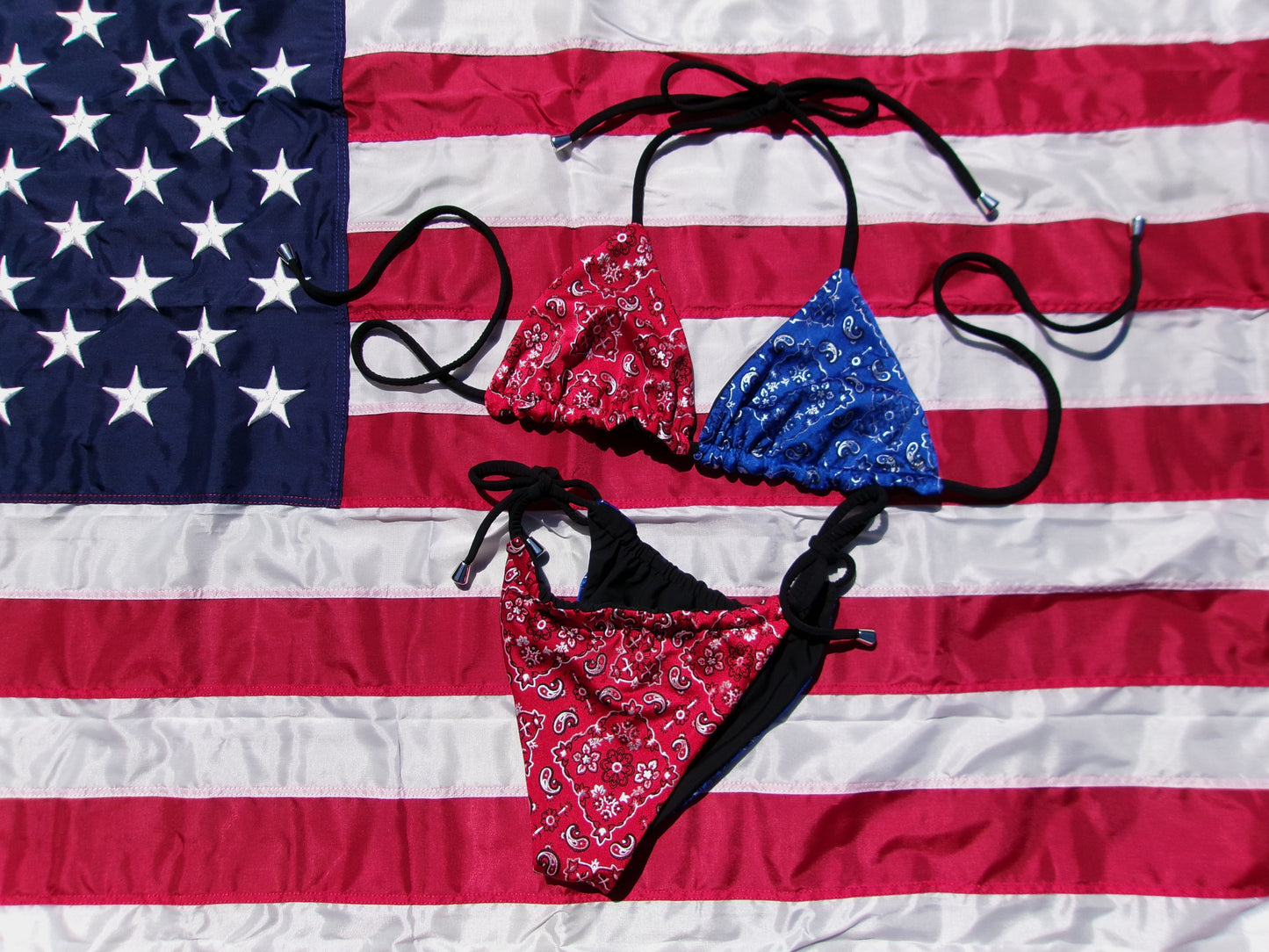 Miss Independence Reversible Bikini Bottom in The Austin