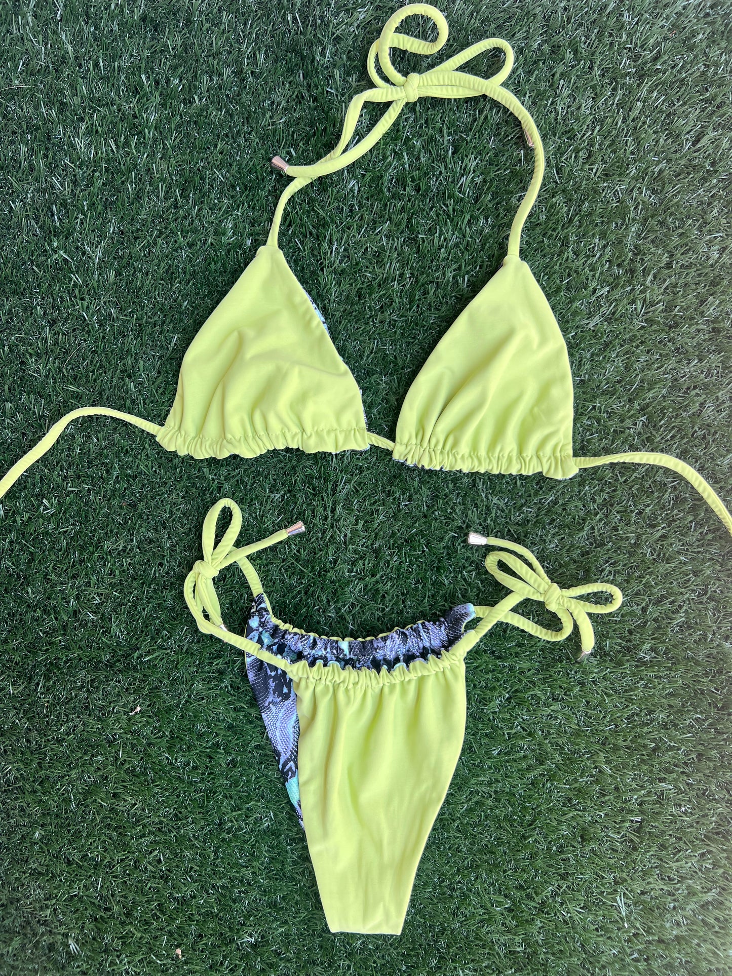 Neon Viper Reversible Bikini Bottom in The Austin