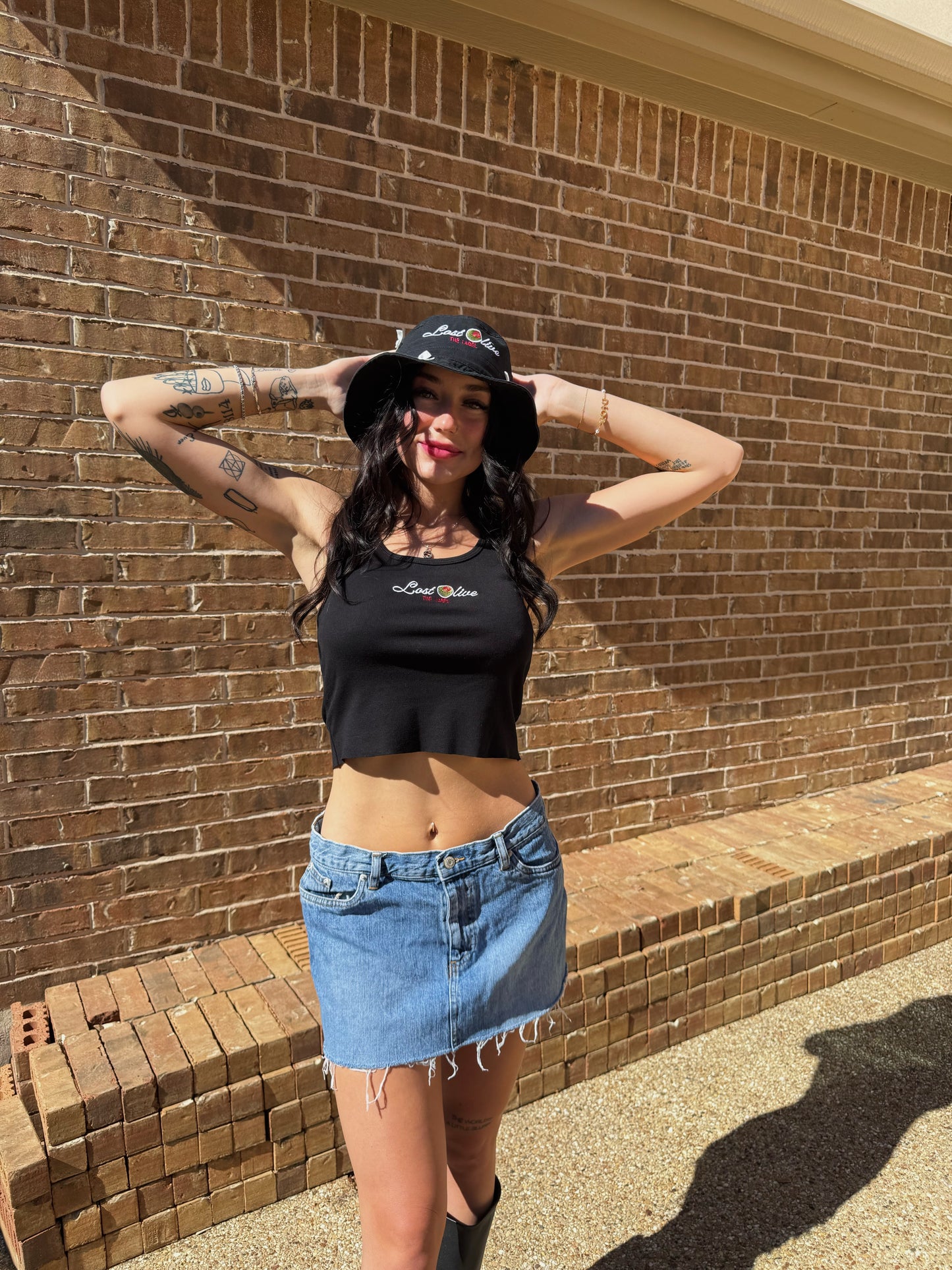 Lost Olive Bow Bucket Hat