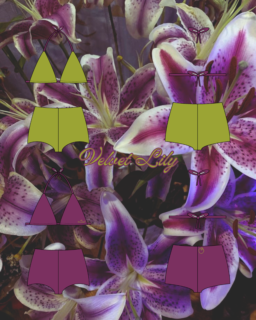 Velvet Lily Reversible Bikini Bottom