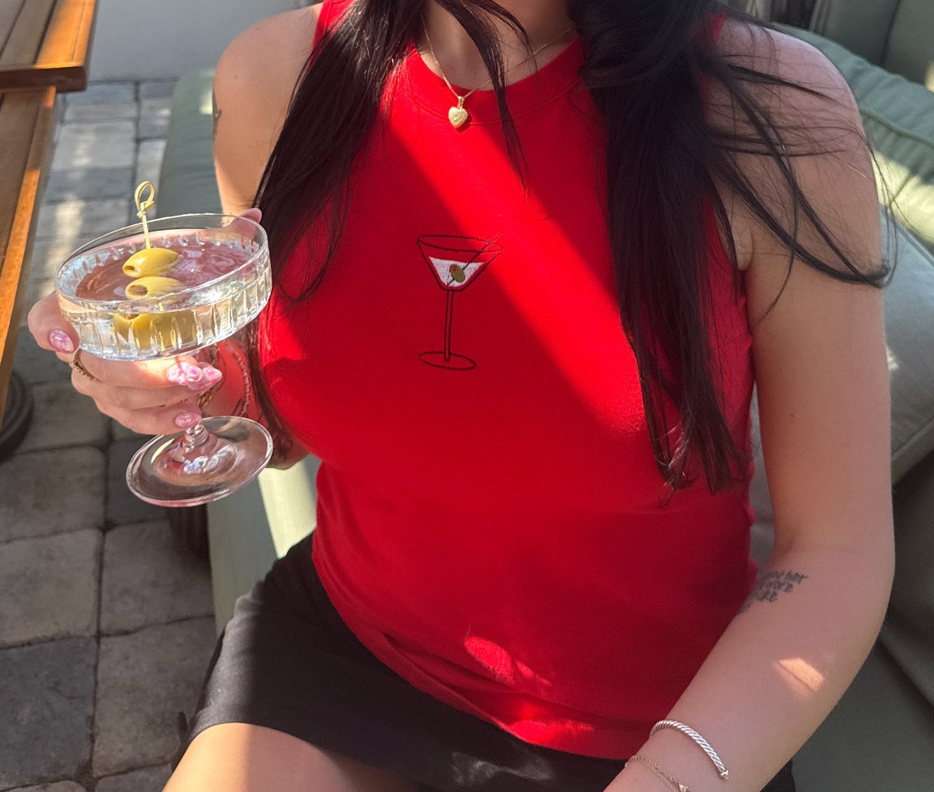 Happy Hour Embroidered Tanks