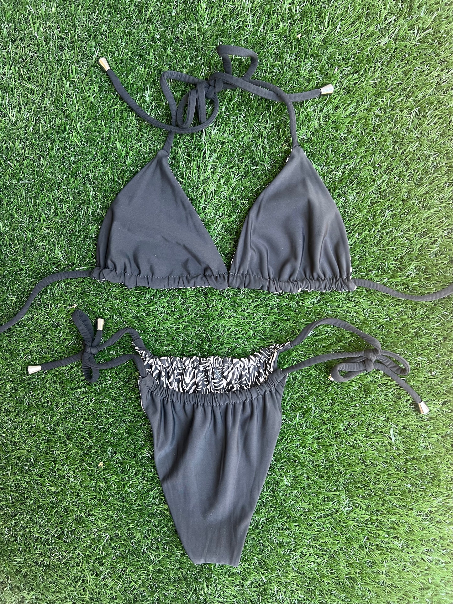 Zebra Dunes Reversible Bikini Bottom in The Austin