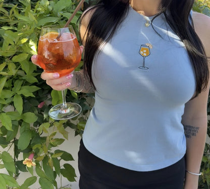 Happy Hour Embroidered Tanks