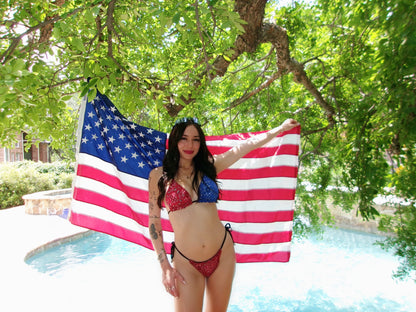 Miss Independence Reversible Bikini Bottom in The Austin