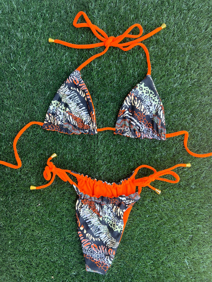 Serengeti Sunset Reversible Bikini Top in The Austin