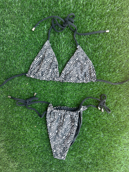 Zebra Dunes Reversible Bikini Top in The Austin