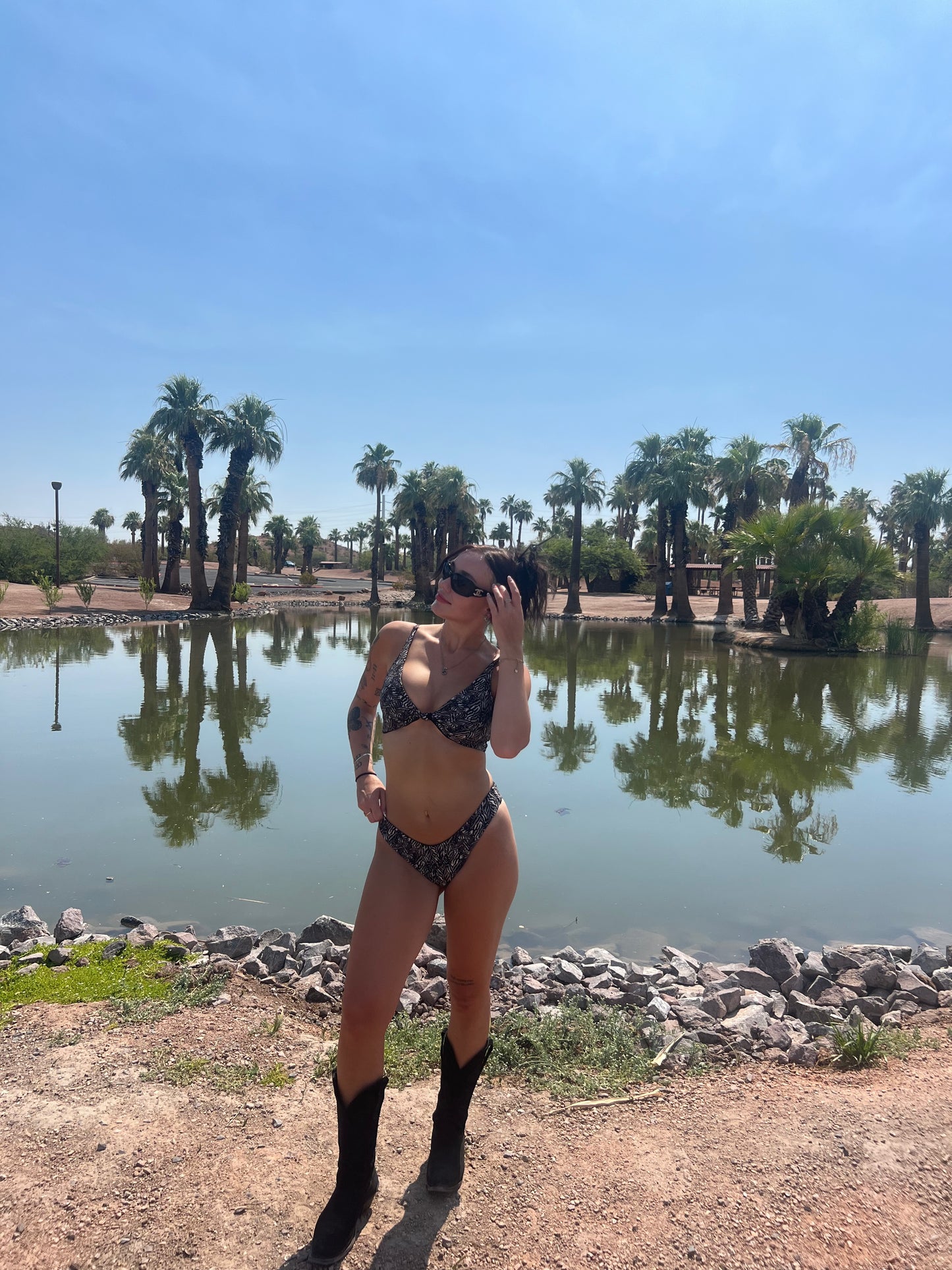 Zebra Dunes Reversible Bikini Bottom