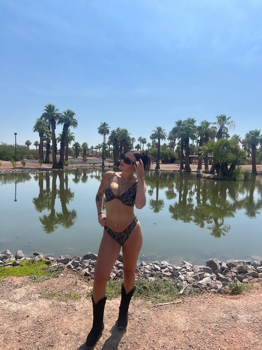 Zebra Dunes Reversible Bikini Bottom